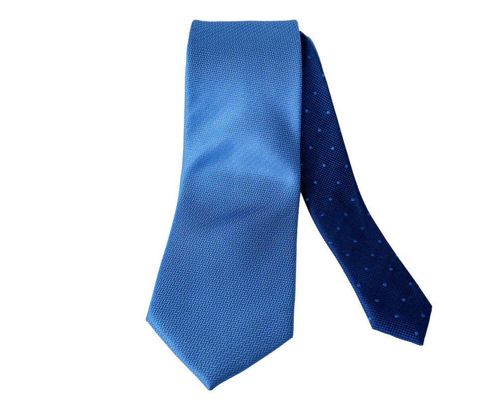 Egara Silk Chevron Polka Dot Tie Luxury Wedding Business Work Formalwear NWT